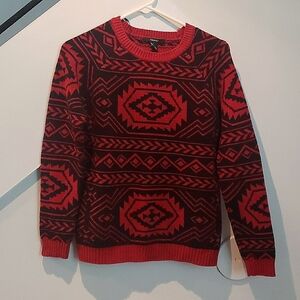 Forever 21 Aztec/Tribal crew neck sweater